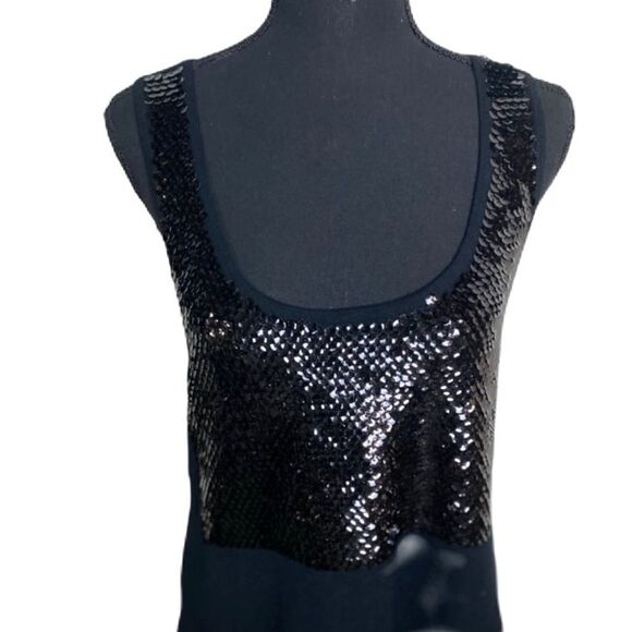 #155 YOANA BARASCHI Sequin Knit Tank Top - Picture 2 of 13